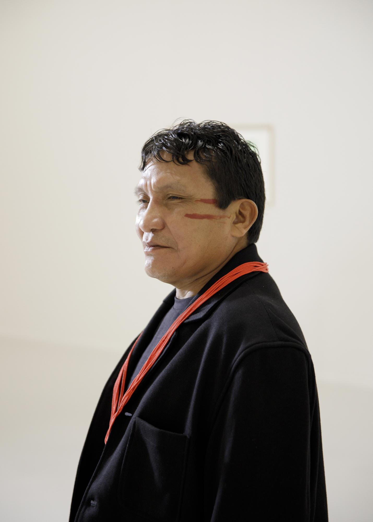 Joseca (Yanomami) à l'occasion de l'exposition Les Vivants, Tripostal, 2022