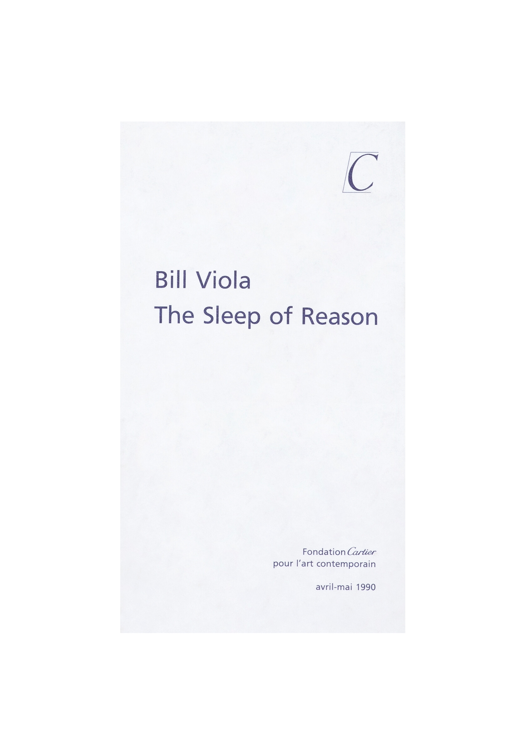 The Sleep of Reason   Bill Viola   1990   c1b