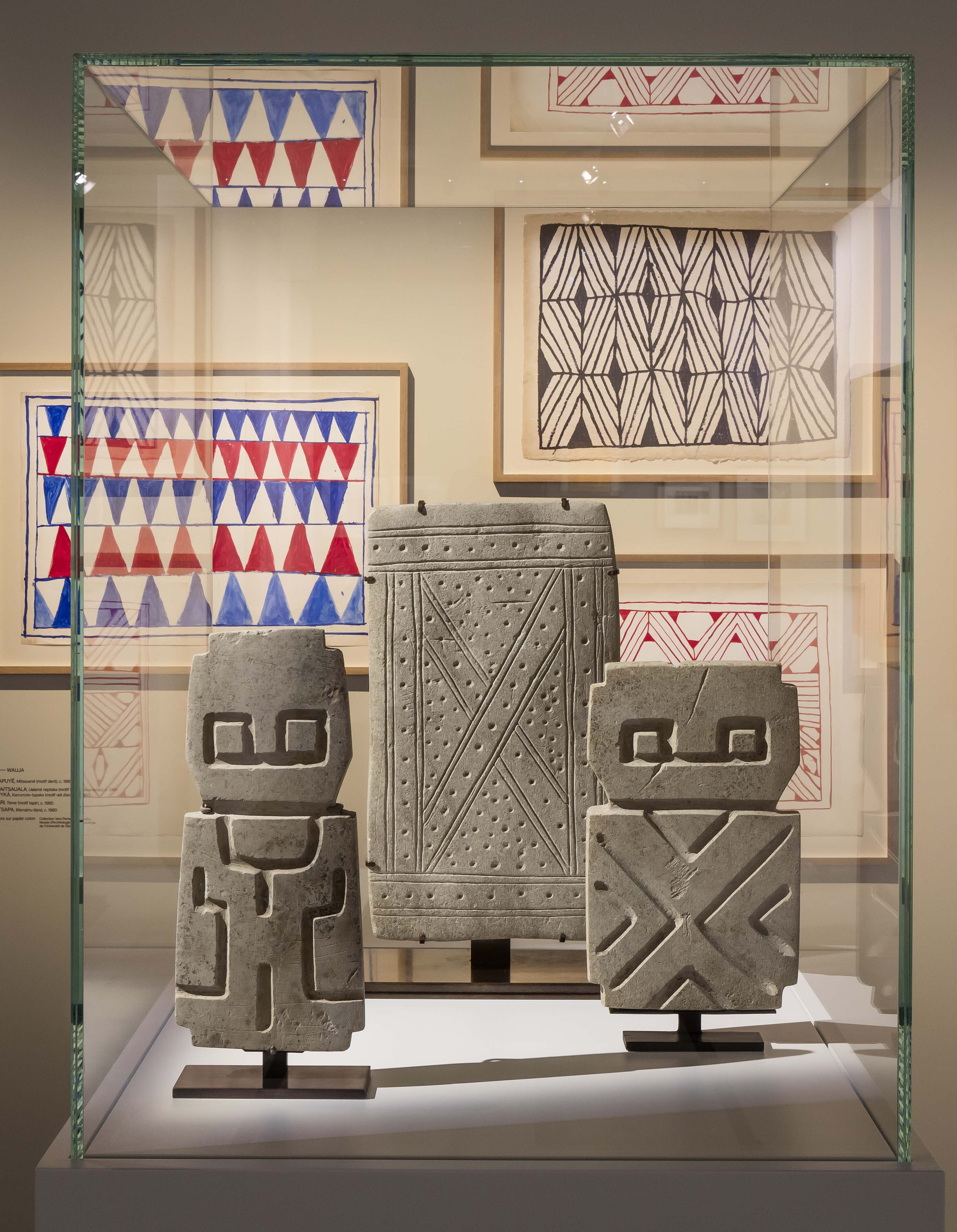 Vue d'exposition Géométries Sud, du Mexique à la Terre de Feu, 2018