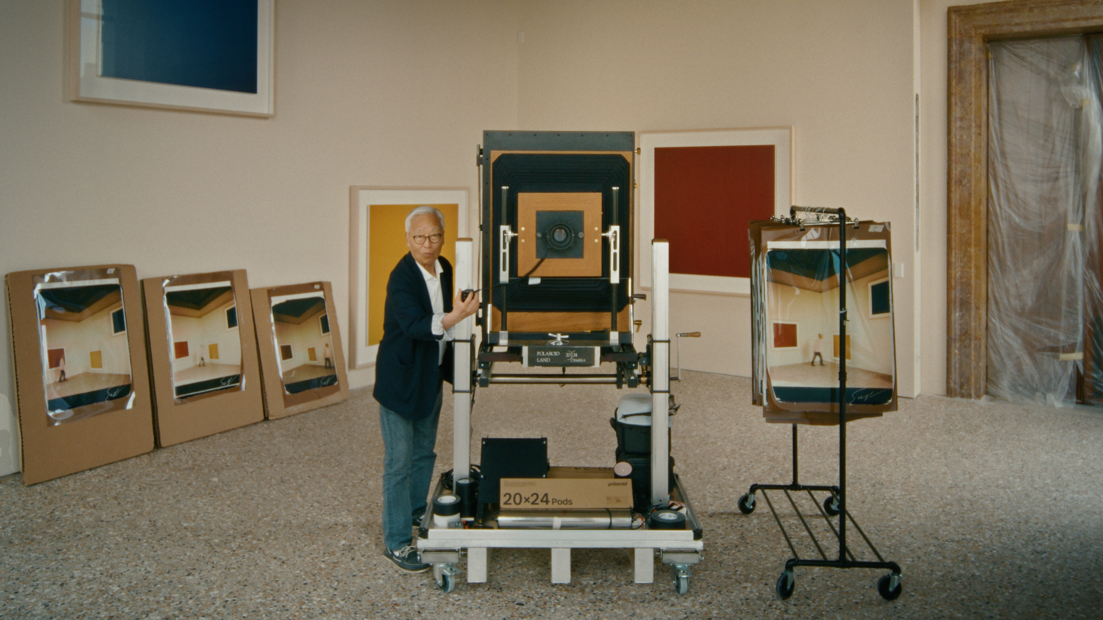 Visites d’ateliers Polaroid photo de Sugimoto avec la grande chambre Polaroid.