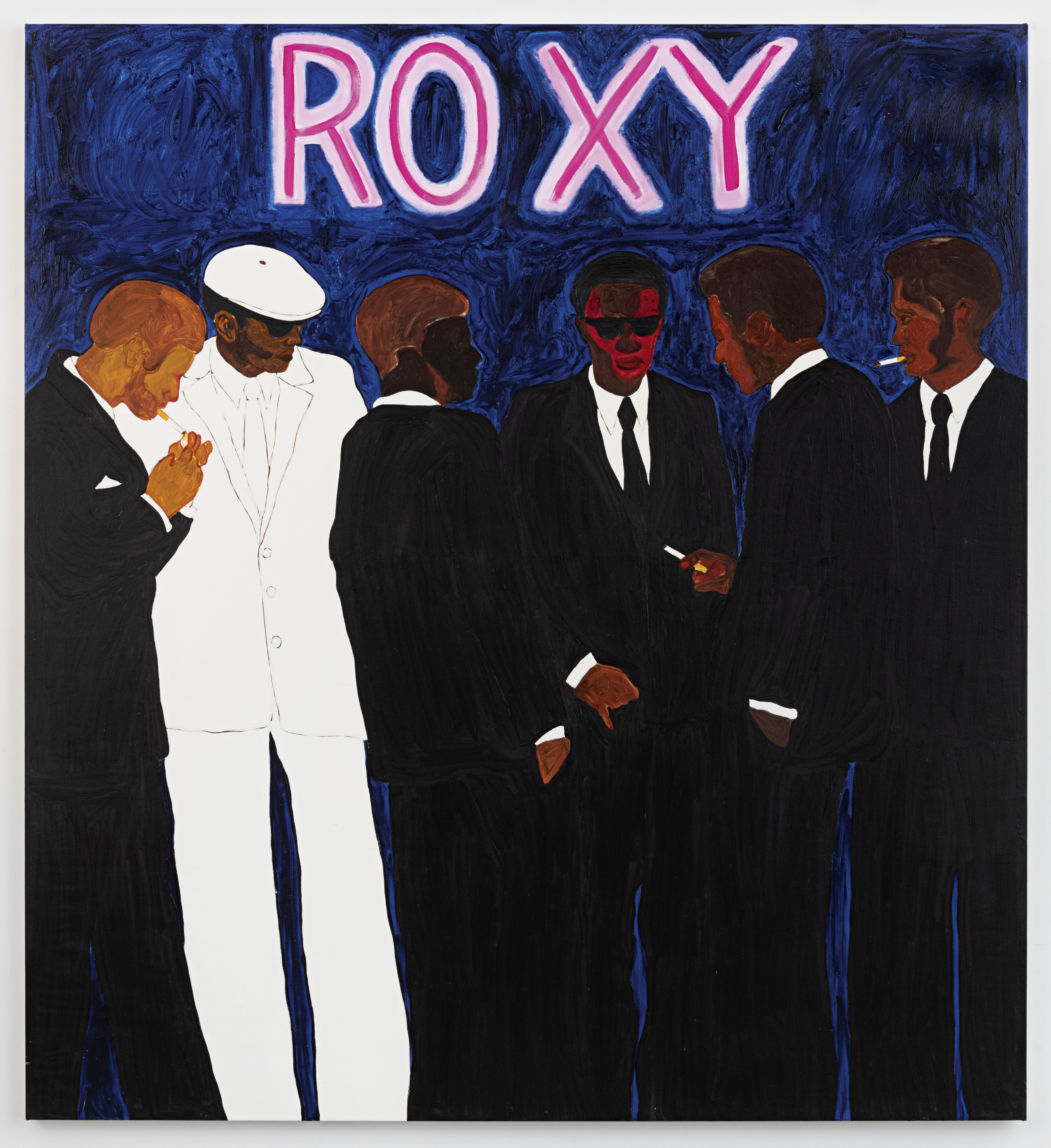Gideon Appah, Roxy 2, 2020-2021, huile et acrylique sur toile, 218 × 198 cm Courtesy of the artist and Mitchell-Innes & Nash, New York