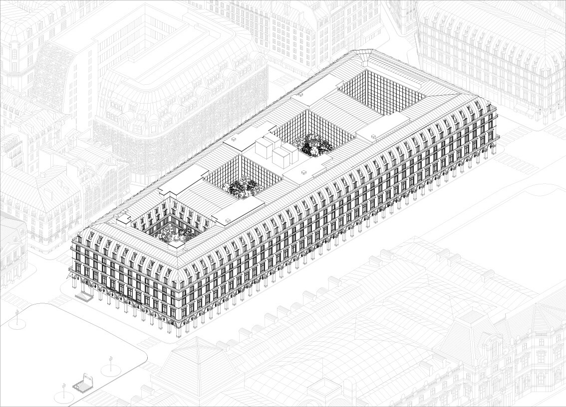 Dessin 2, place du Palais-Royal, Paris
