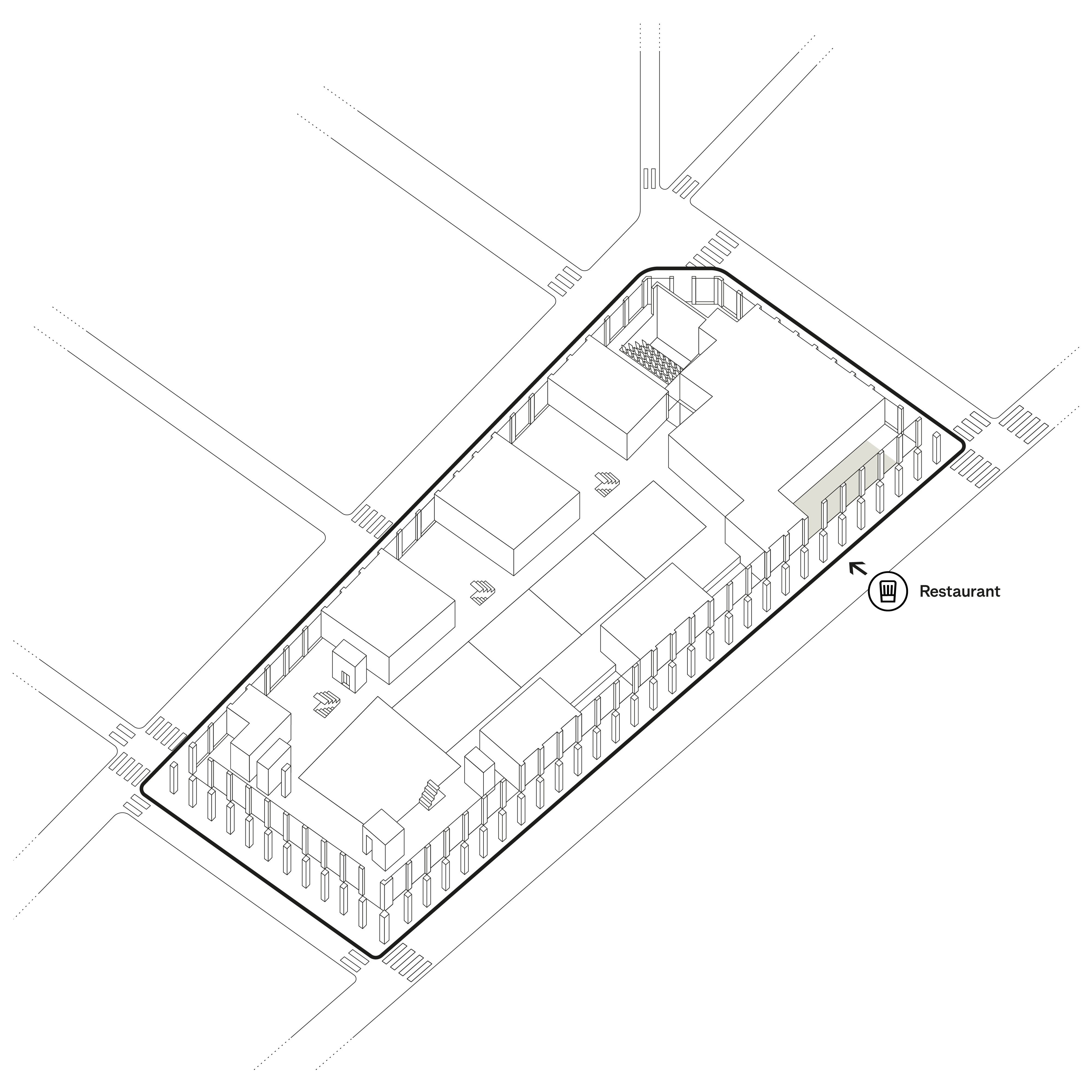 Plan du bâtiment, accès au restaurant Fondation Cartier 2, place du Palais Royal